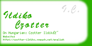 ildiko czotter business card